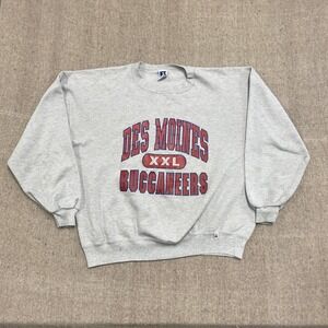 vintage Des Monies Buccaneers sweatshirt mens 2xl Gray 1990s Russell Athletic
